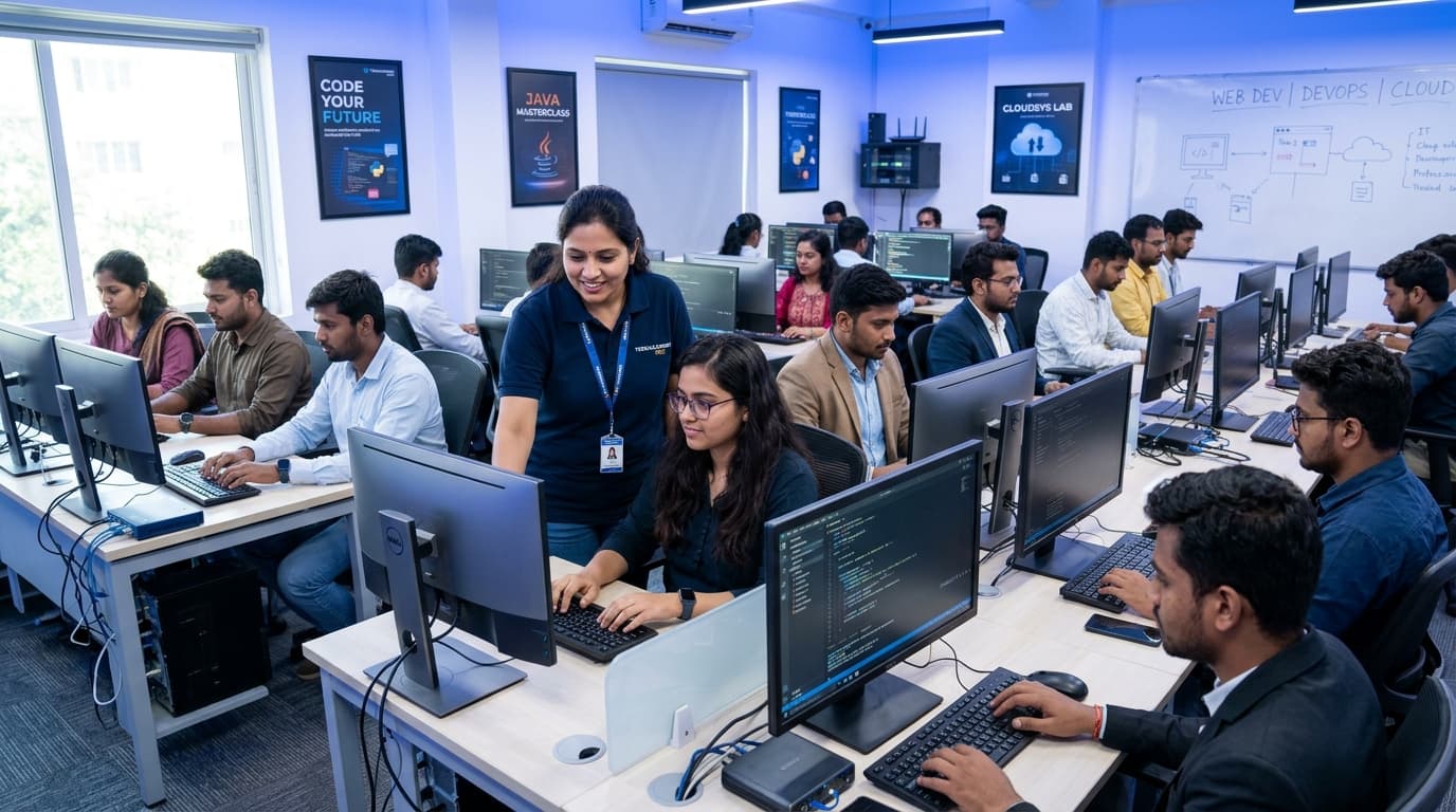 Practical IT training and classroom learning at Vidhyas IT Solutions, Suchitra, Hyderabad